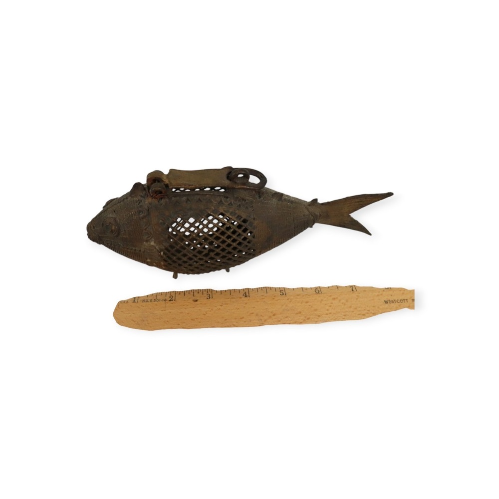 Brass Fish Incense Burner Early 20th Century - Vintage India - Picture 5 of 6